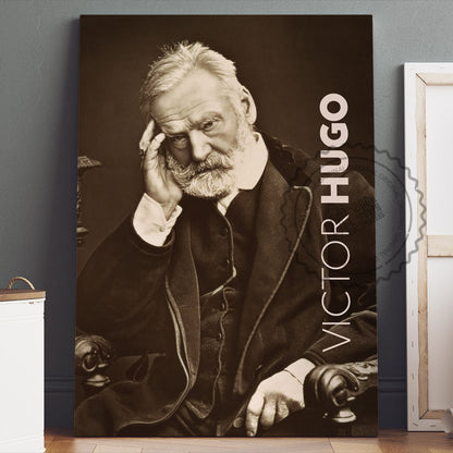Victor Hugo Poster Canvas Wall Art, Book Lover Gifts, Gifts for Readers, Bookish Gifts, Bookworm Gifts, Library Decor