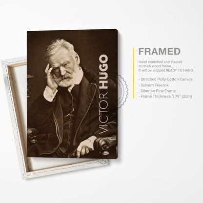 Victor Hugo Poster Canvas Wall Art, Book Lover Gifts, Gifts for Readers, Bookish Gifts, Bookworm Gifts, Library Decor