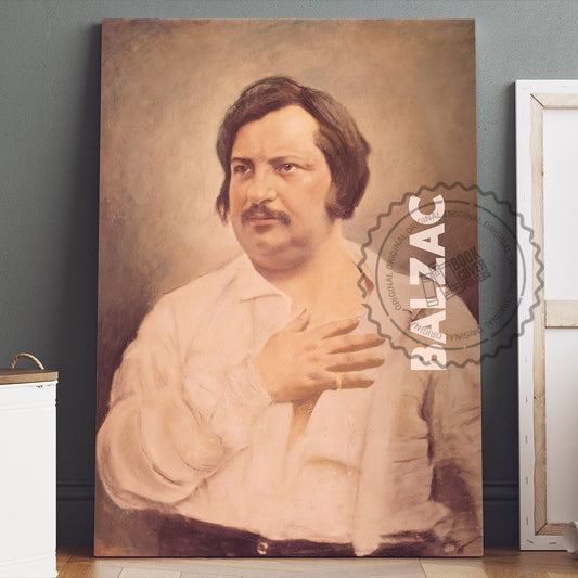 Honore de Balzac Poster Canvas Wall Art, Book Lover Gifts, Gifts for Readers, Bookish Gifts, Bookworm Gifts, Library Decor