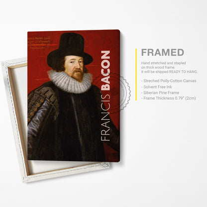 Francis Bacon Poster Canvas Wall Art, Book Lover Gifts, Gifts for Readers, Bookish Gifts, Bookworm Gifts, Library Decor