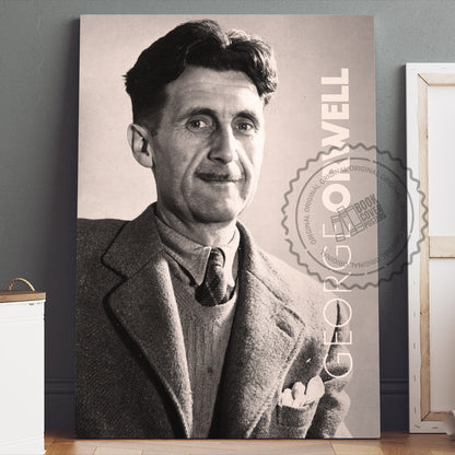 George Orwell Poster Canvas Wall Art, Book Lover Gifts, Gifts for Readers, Bookish Gifts, Bookworm Gifts, Library Decor