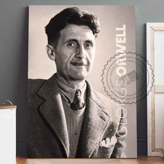 George Orwell Poster Canvas Wall Art, Book Lover Gifts, Gifts for Readers, Bookish Gifts, Bookworm Gifts, Library Decor