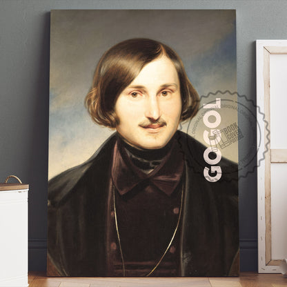 Nikolai Gogol Poster Canvas Wall Art, Book Lover Gifts, Gifts for Readers, Bookish Gifts, Bookworm Gifts, Library Decor