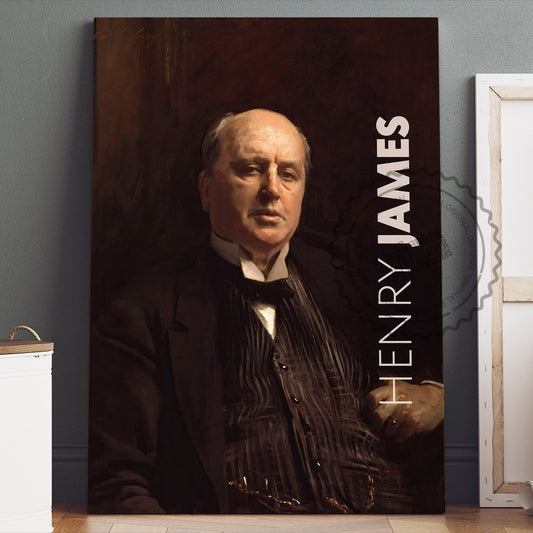 Henry James Poster Canvas Wall Art, Book Lover Gifts, Gifts for Readers, Bookish Gifts, Bookworm Gifts, Library Decor