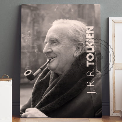 J. R. R. Tolkien Poster Canvas Wall Art, Book Lover Gifts, Gifts for Readers, Bookish Gifts, Bookworm Gifts, Library Decor