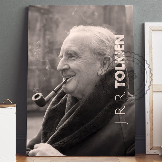 J. R. R. Tolkien Poster Canvas Wall Art, Book Lover Gifts, Gifts for Readers, Bookish Gifts, Bookworm Gifts, Library Decor