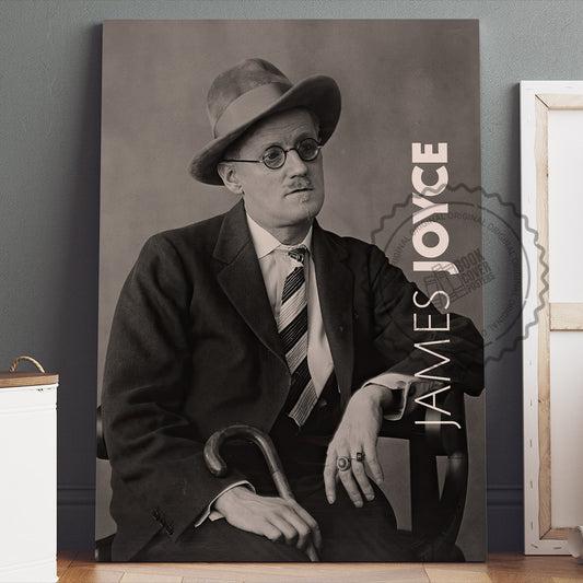 James Joyce Poster Canvas Wall Art, Book Lover Gifts, Gifts for Readers, Bookish Gifts, Bookworm Gifts, Library Decor