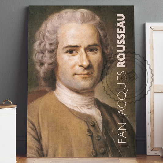 Jean Jacques Rousseau Poster Canvas Wall Art, Book Lover Gifts, Gifts for Readers, Bookish Gifts, Bookworm Gifts, Library Decor