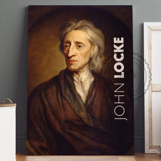 John Locke Poster Canvas Wall Art, Book Lover Gifts, Gifts for Readers, Bookish Gifts, Bookworm Gifts, Library Decor
