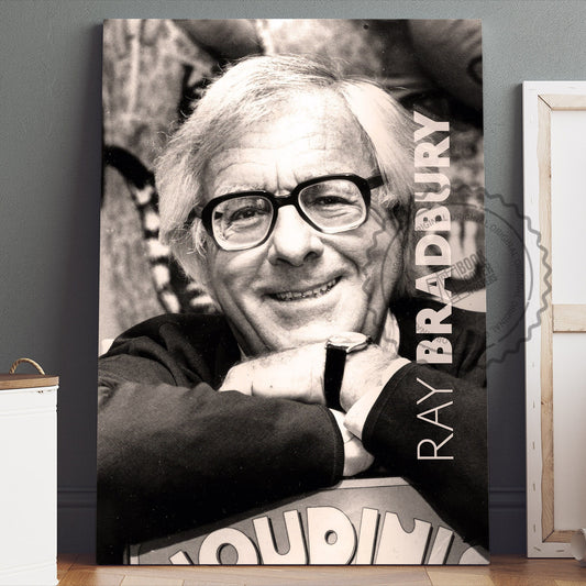 Ray Bradbury Poster Canvas Wall Art, Book Lover Gifts, Gifts for Readers, Bookish Gifts, Bookworm Gifts, Library Decor