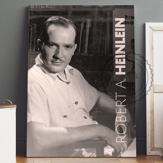 Robert A. Heinlein Poster Canvas Wall Art, Book Lover Gifts, Gifts for Readers, Bookish Gifts, Bookworm Gifts, Library Decor