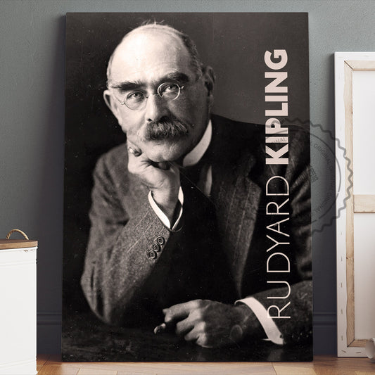 Rudyard Kipling Poster Canvas Wall Art, Book Lover Gifts, Gifts for Readers, Bookish Gifts, Bookworm Gifts, Library Decor