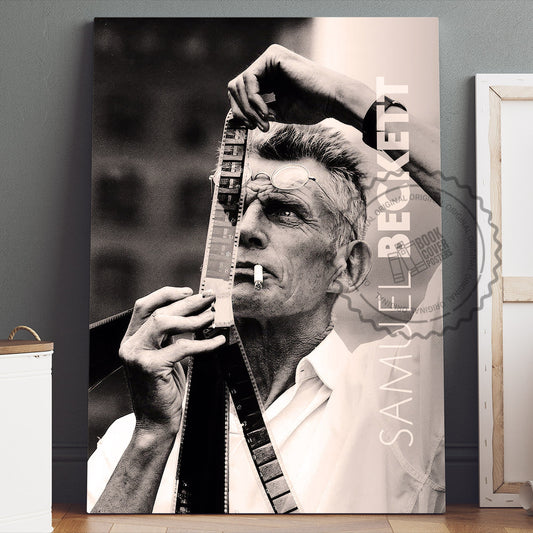 Samuel Beckett Poster Canvas Wall Art, Book Lover Gifts, Gifts for Readers, Bookish Gifts, Bookworm Gifts, Library Decor