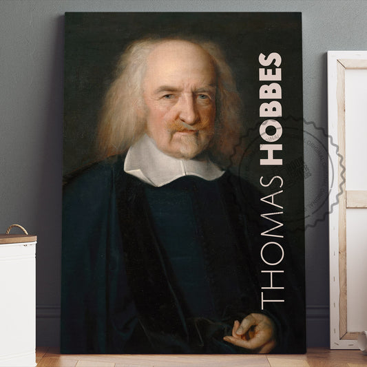 Thomas Hobbes Poster Canvas Wall Art, Book Lover Gifts, Gifts for Readers, Bookish Gifts, Bookworm Gifts, Library Decor