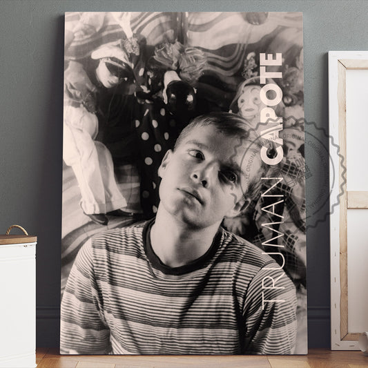 Truman Capote Poster Canvas Wall Art, Book Lover Gifts, Gifts for Readers, Bookish Gifts, Bookworm Gifts, Library Decor