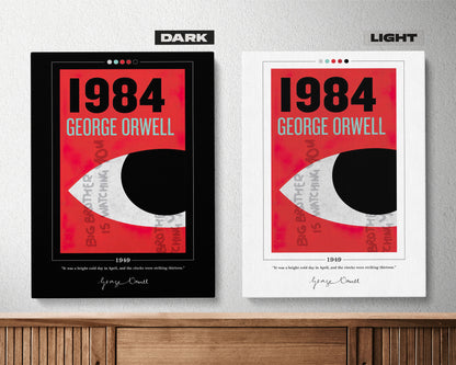 1984 Book Cover Poster | George Orwell, 1984 Poster, 1984 Print, Book Posters, Book Prints, Book Art, Canvas Print, Book Lover Gift