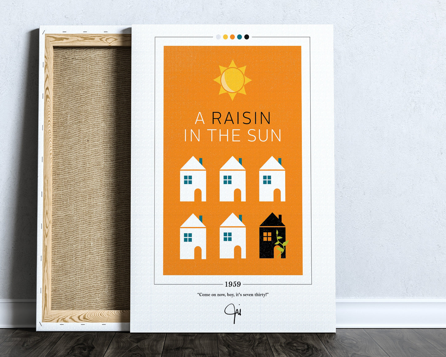 A Raisin in the Sun Book Cover Poster | Lorraine Hansberry, A Raisin in the Sun Poster, Book Posters, Canvas Wall Art, Book Lover Gift