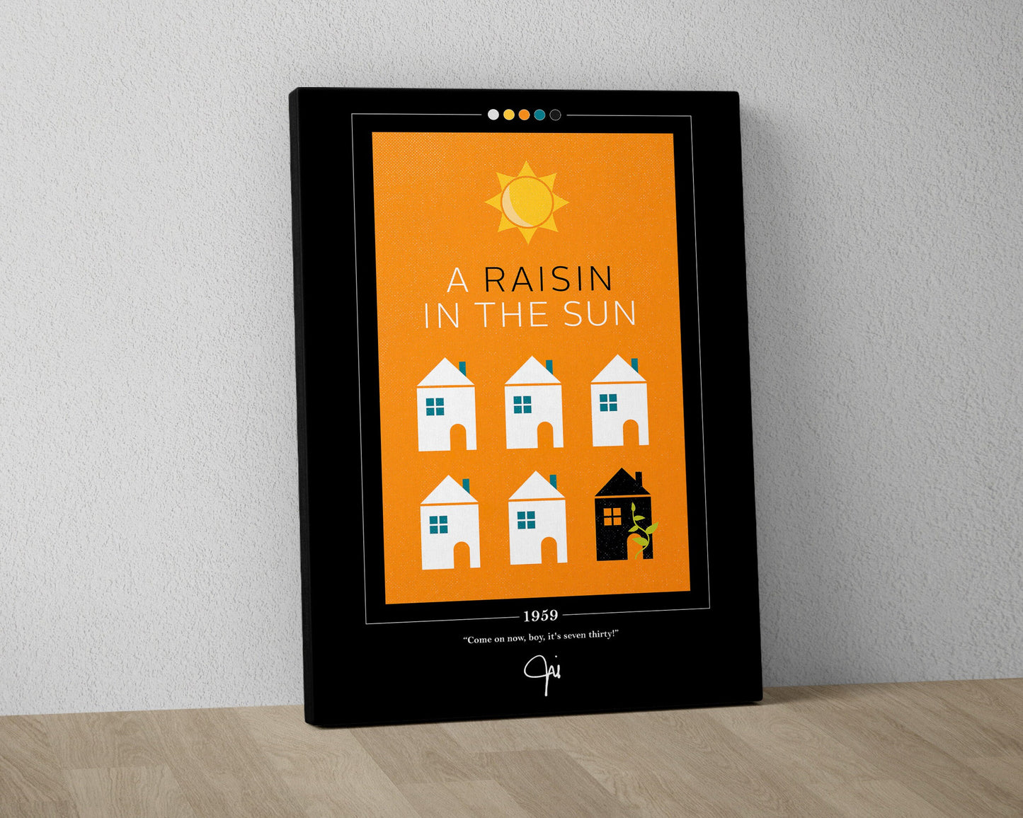 A Raisin in the Sun Book Cover Poster | Lorraine Hansberry, A Raisin in the Sun Poster, Book Posters, Canvas Wall Art, Book Lover Gift