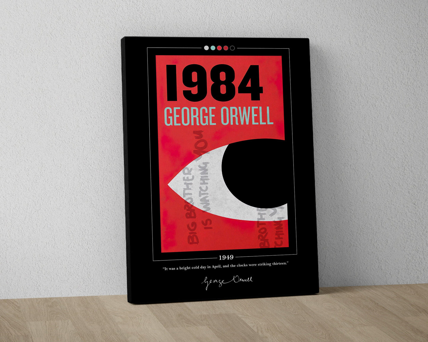 1984 Book Cover Poster | George Orwell, 1984 Poster, 1984 Print, Book Posters, Book Prints, Book Art, Canvas Print, Book Lover Gift