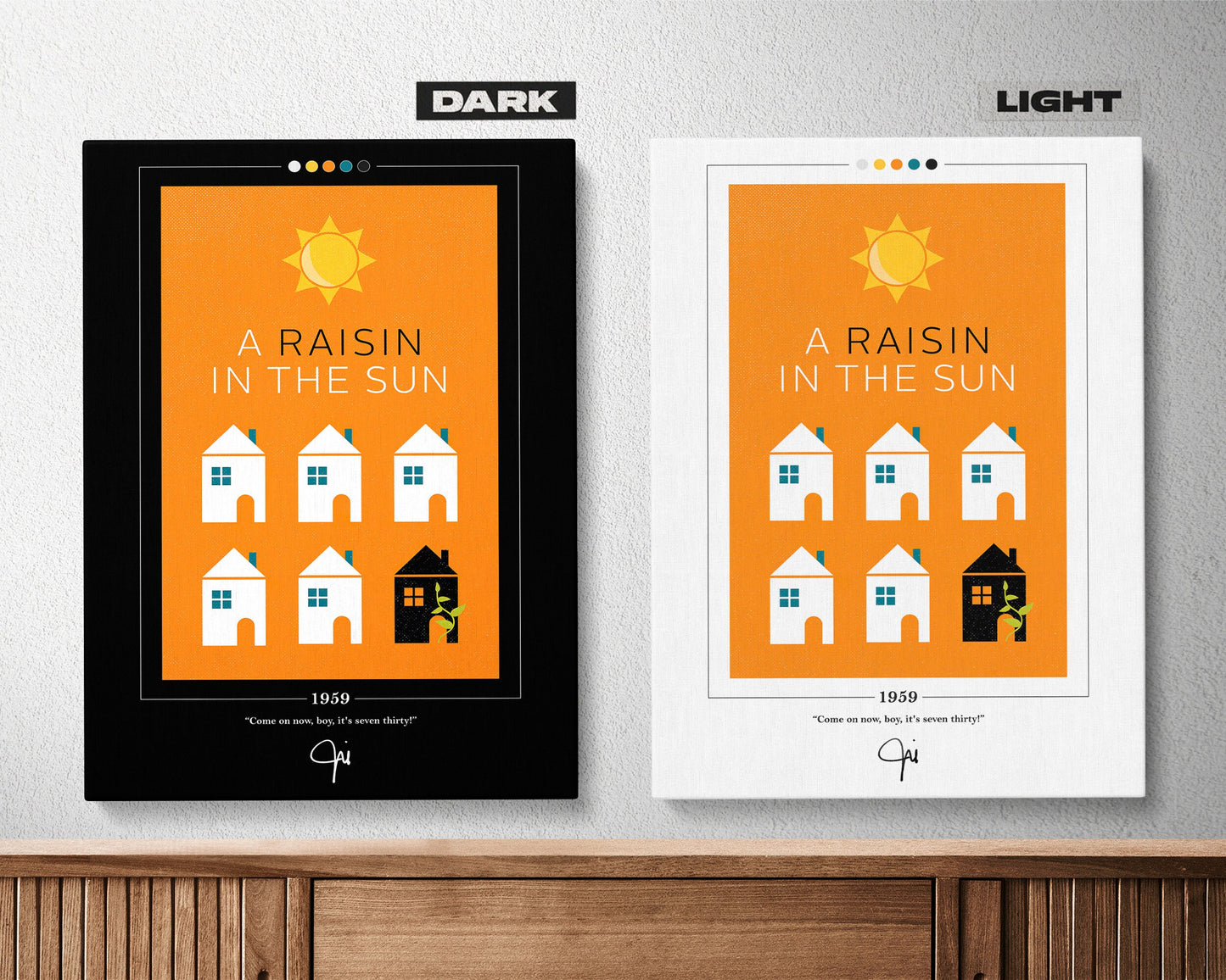 A Raisin in the Sun Book Cover Poster | Lorraine Hansberry, A Raisin in the Sun Poster, Book Posters, Canvas Wall Art, Book Lover Gift