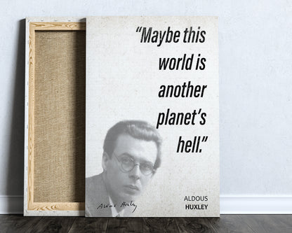 Aldous Huxley Quote Wall Art | "Hell" Quote Poster, Quote Print, Quote Art, Book Quotes, Canvas Wall Art, Book Lover Gift