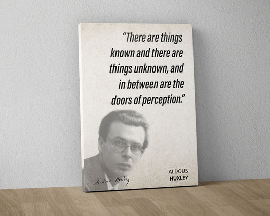 Aldous Huxley Quote Wall Art | Doors of Perception Quote Poster, Quote Print, Quote Art, Book Quotes, Canvas Wall Art, Book Lover Gift