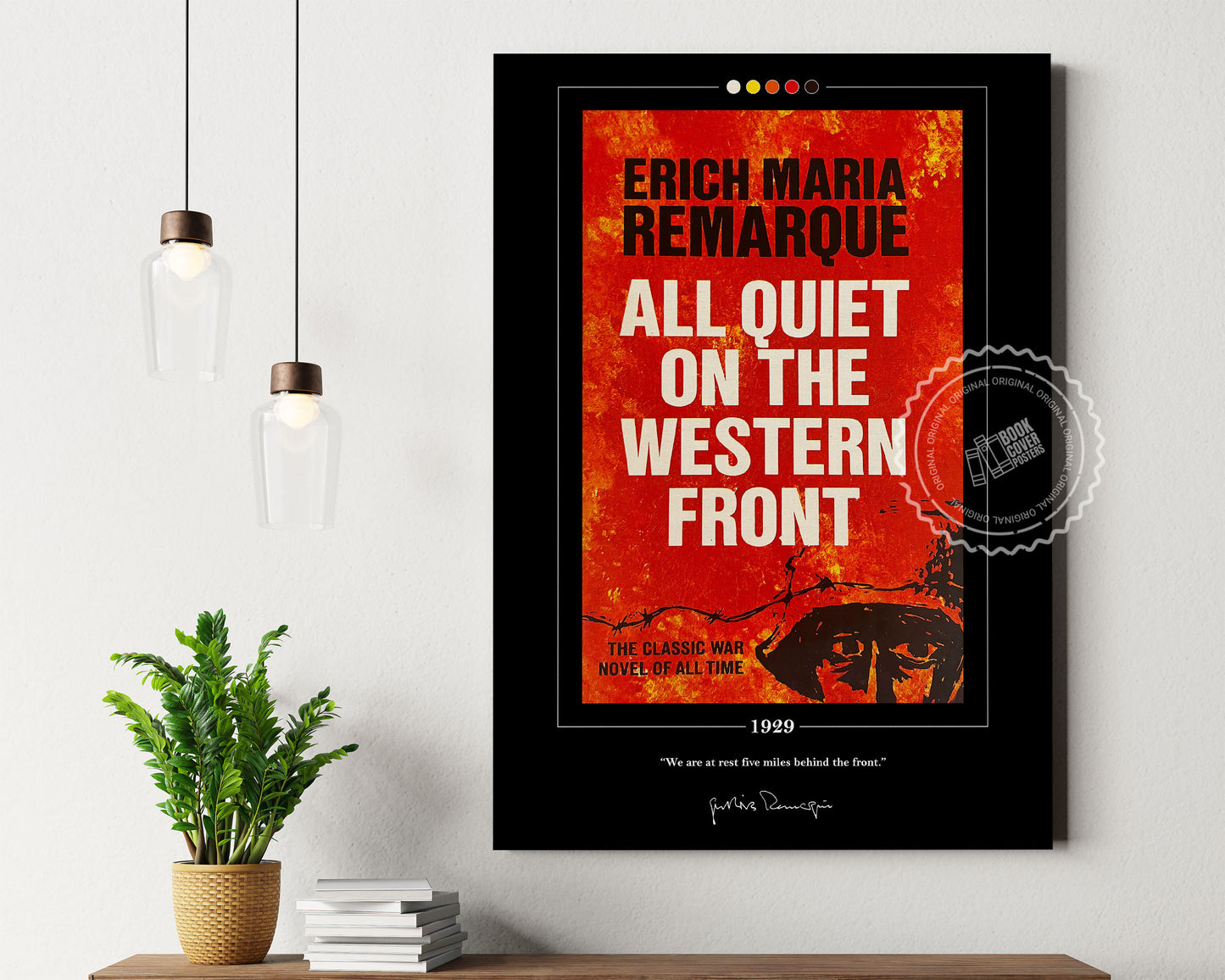 All Quiet on the Western Front Book Cover Poster | Erich Maria Remarque, All Quiet on the Western Front Poster, Book Poster, Book Lover Gift