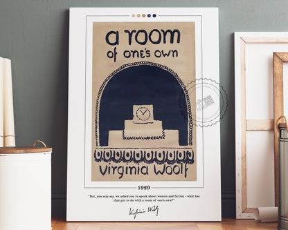 A Room of One's Own Book Cover Poster | Virginia Woolf, A Room of One's Own Poster, Book Posters, Book Art, Canvas Wall Art, Book Lover Gift