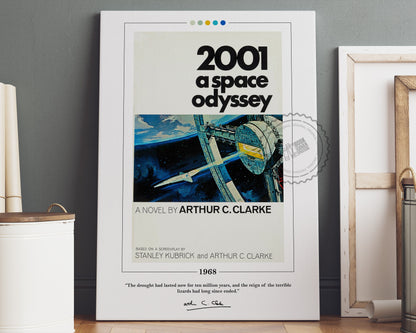 2001 A Space Odyssey Book Cover Poster | Arthur C. Clarke, 2001 A Space Odyssey Poster, Book Poster, Canvas Wall Art, Book Lover Gift