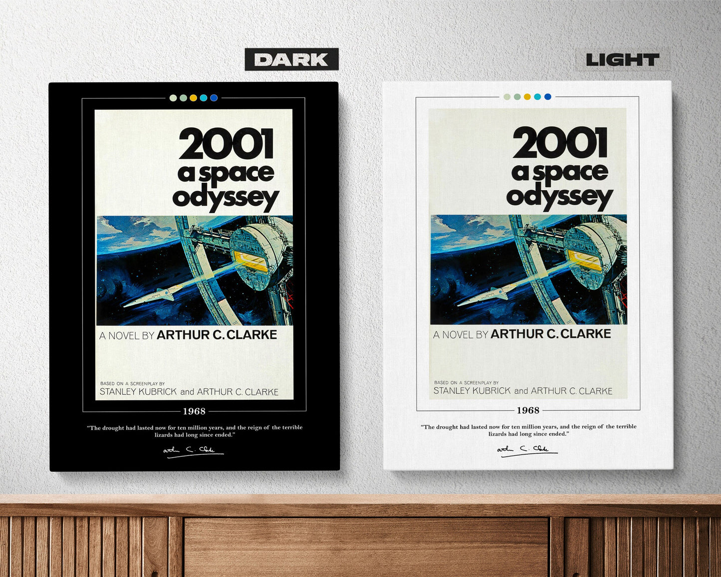 2001 A Space Odyssey Book Cover Poster | Arthur C. Clarke, 2001 A Space Odyssey Poster, Book Poster, Canvas Wall Art, Book Lover Gift