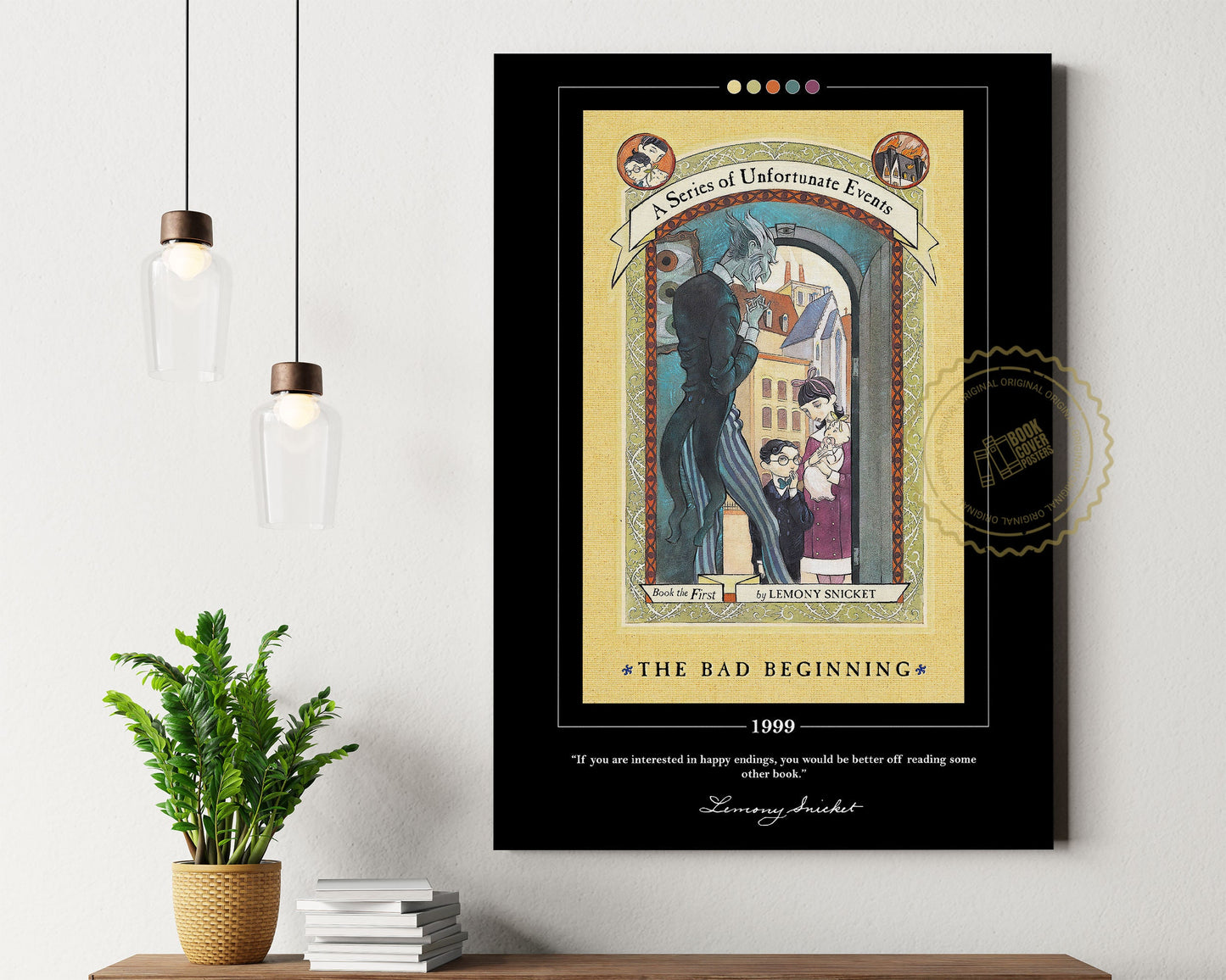 A Series of Unfortunate Events Book Cover Poster | Lemony Snicket, A Series of Unfortunate Events Poster, Book Posters, Book Lover Gift