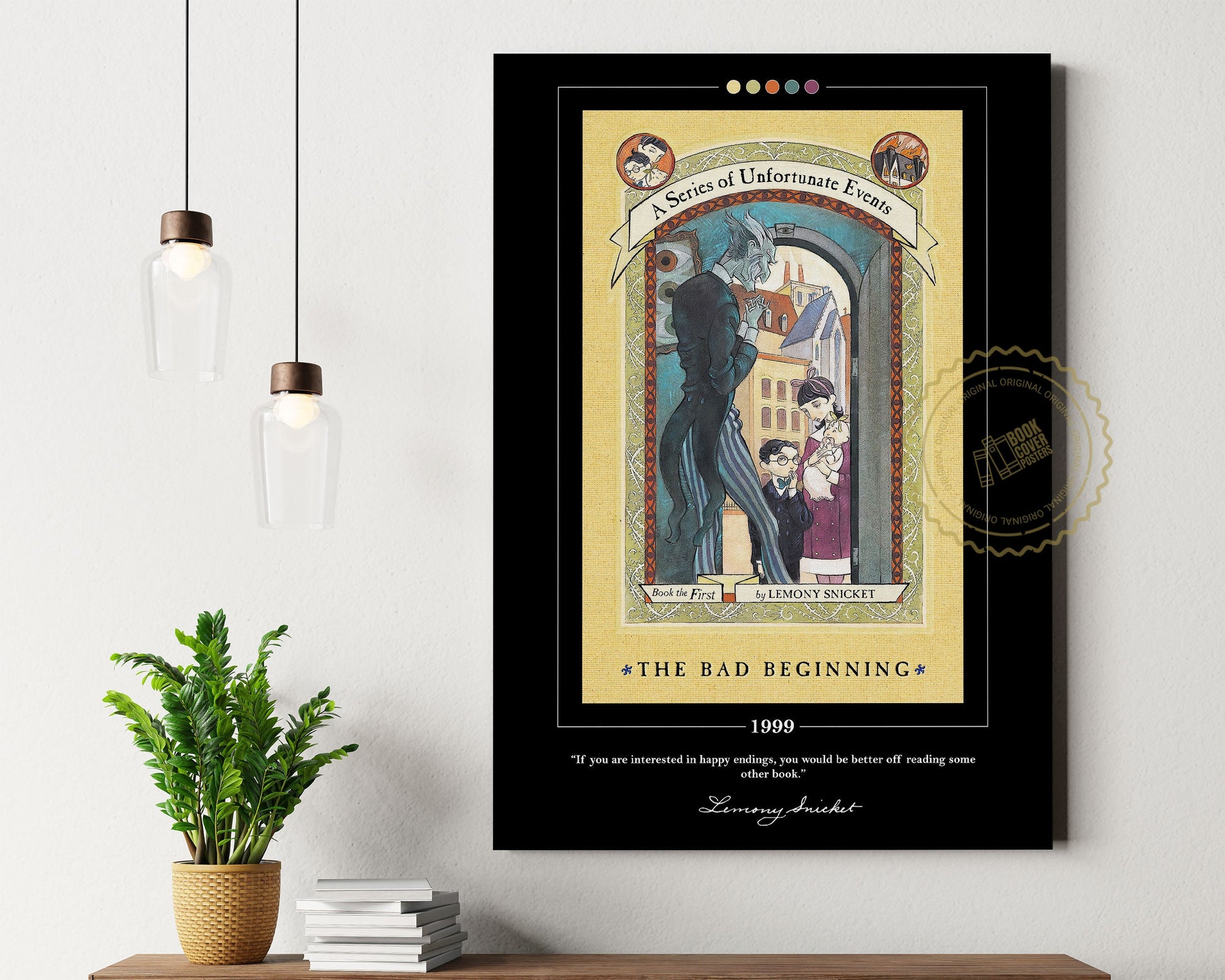 A Series of Unfortunate Events Book Cover Poster | Lemony Snicket, A Series of Unfortunate Events Poster, Book Posters, Book Lover Gift