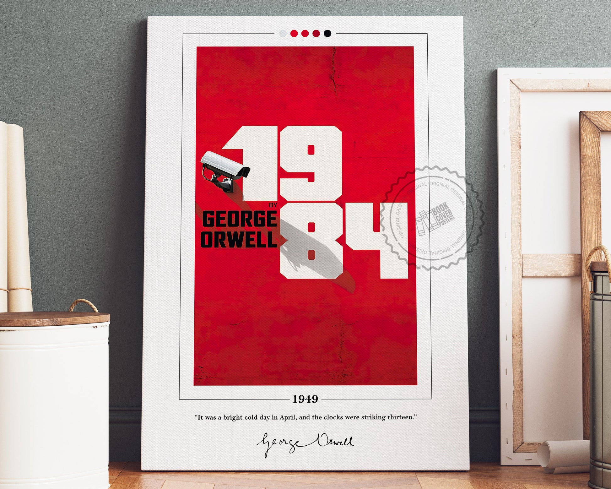 1984 Book Cover Poster | George Orwell, 1984 Poster, 1984 Print, Book Posters, Book Prints, Book Art, Canvas Wall Art, Book Lover Gift